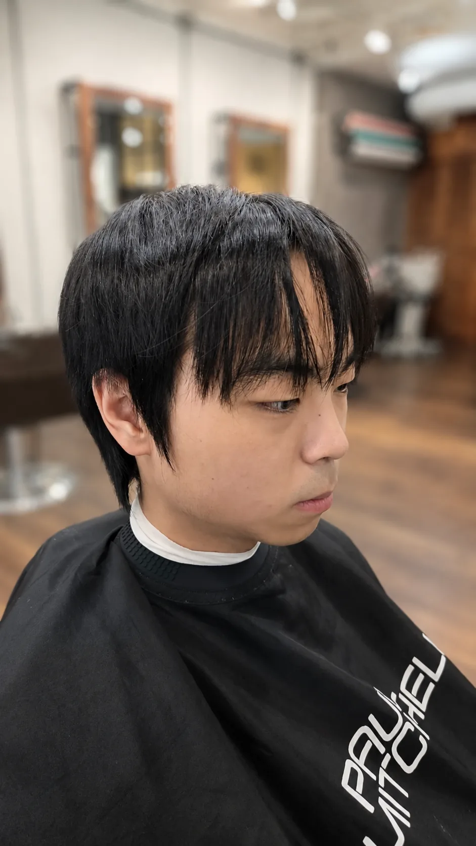 男士低捲度自然髮流燙前髮型紀錄