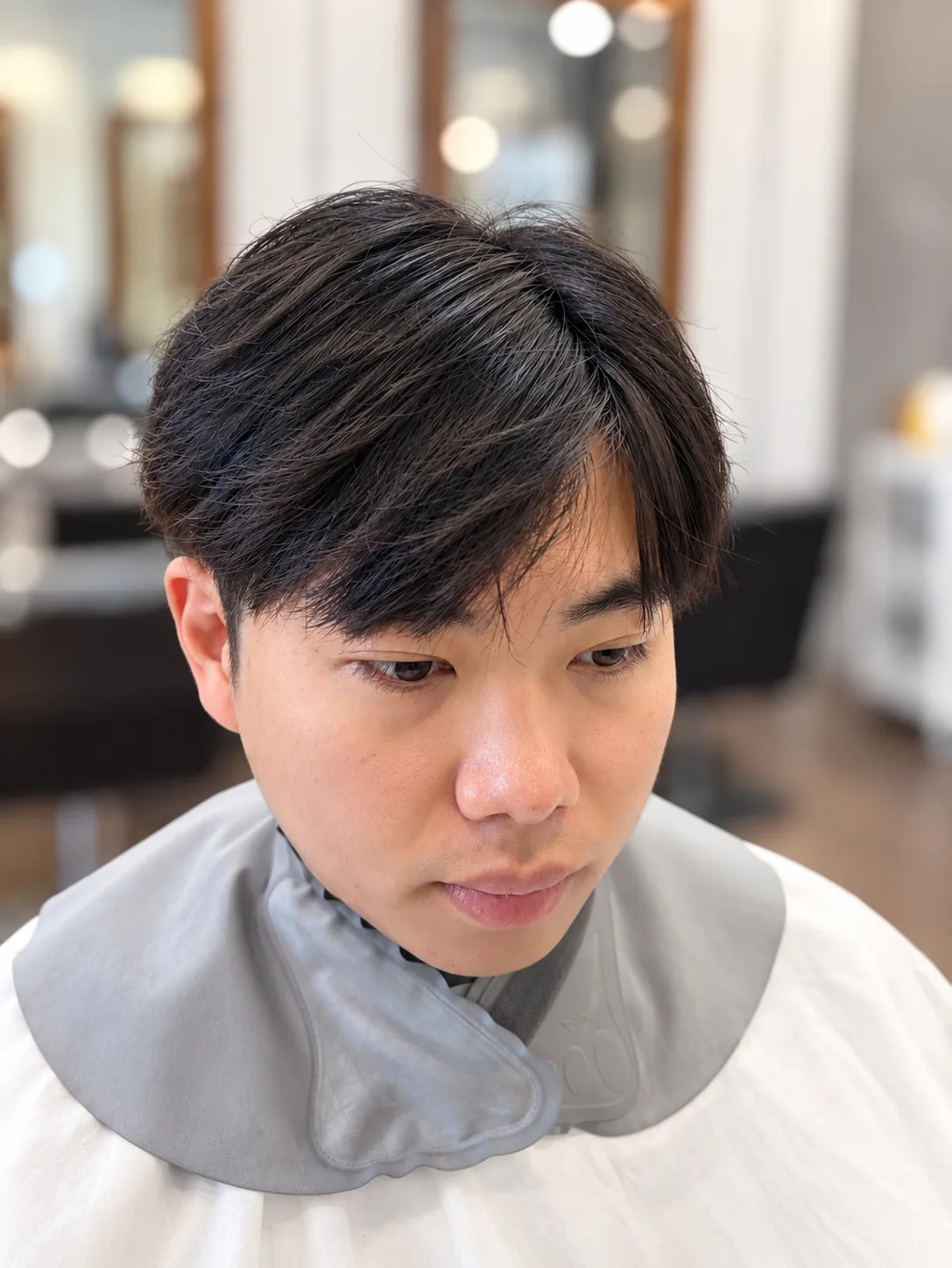 成熟男士自然蓬鬆燙前髮型紀錄