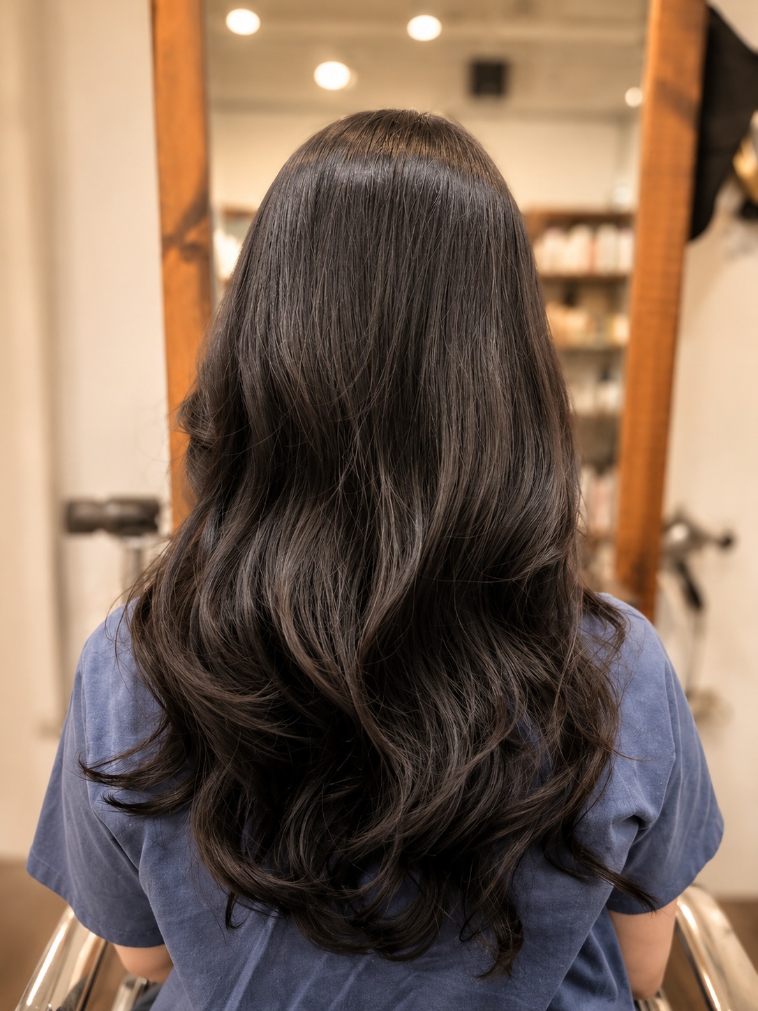 桃園南崁柔和燙髮作品，ALICE Hair Salon 自然捲度與日常整理線條